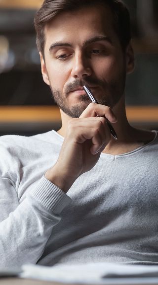 Man Considering Spending