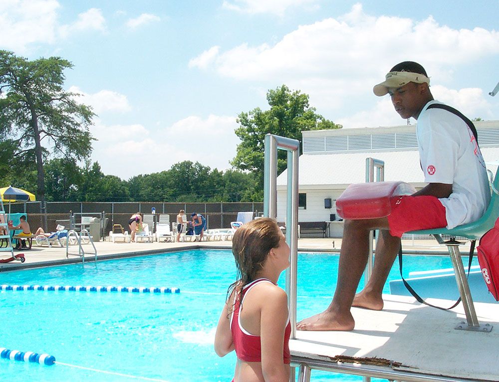 Lifeguard at a pool