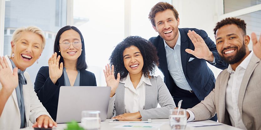 Employees Smiling