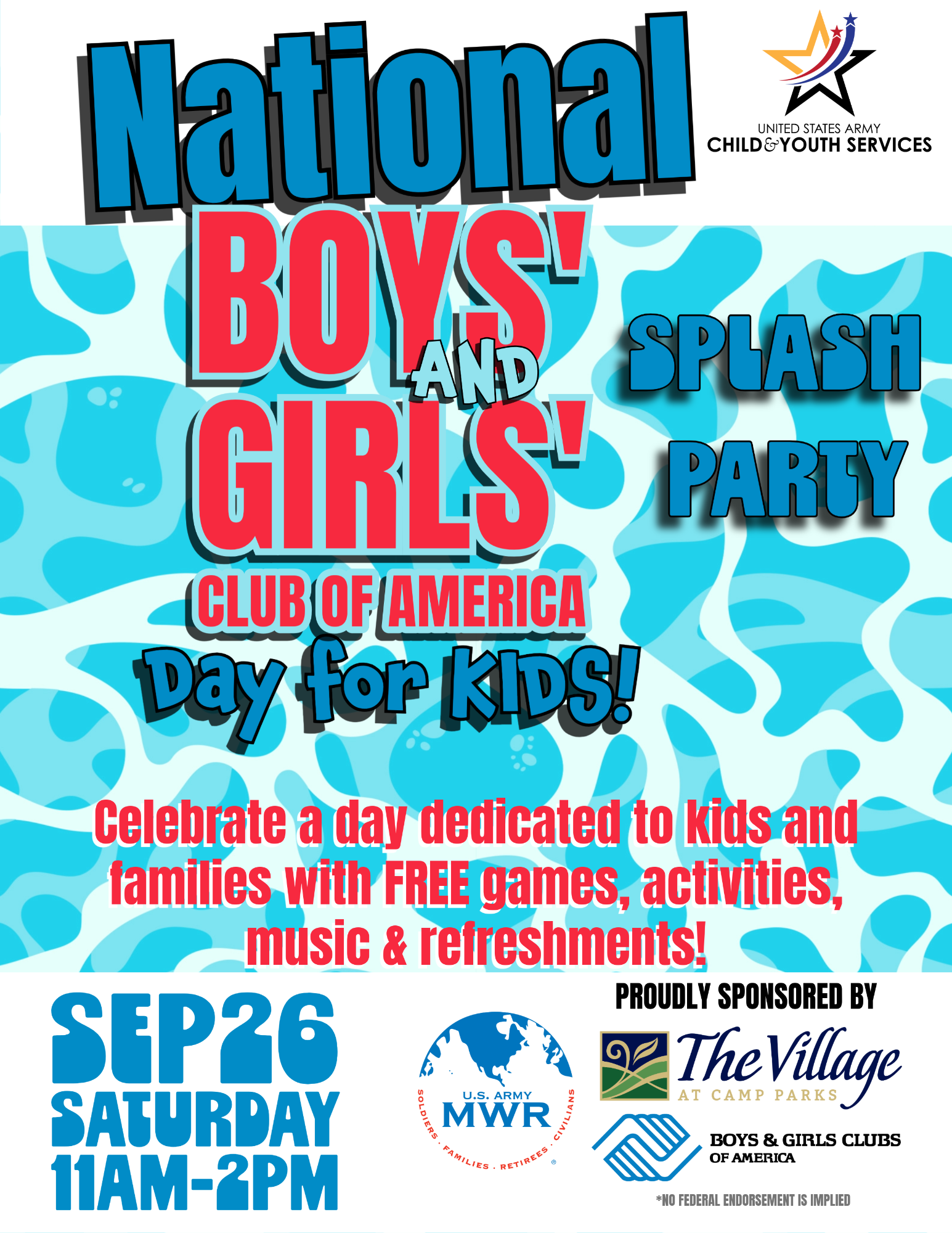 CYS Splash Party Boys & Girls Club of America 